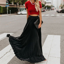 Load image into Gallery viewer, Chiffon Long Skirt Elegant Solid Color Skirt Summer Autumn Women's