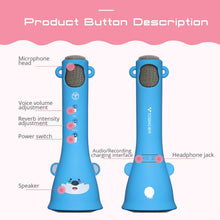 Load image into Gallery viewer, Children Microphone Bluetooth Karaoke Wireless microfono reverb