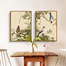 Load image into Gallery viewer, Chinese Style Flower and Birds Art Vintage Canvas Poster Picture Wall