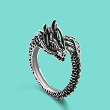 Load image into Gallery viewer, Vintage Sterling Silver Ring Special Dragon Ring