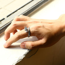 Load image into Gallery viewer, Vintage Sterling Silver Ring Special Dragon Ring
