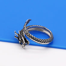 Load image into Gallery viewer, Vintage Sterling Silver Ring Special Dragon Ring