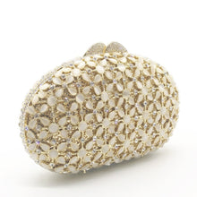 Load image into Gallery viewer, Women Gold Silver Crystals Clutch Bag Evening Clutch