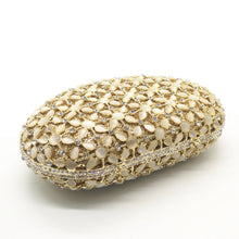 Load image into Gallery viewer, Women Gold Silver Crystals Clutch Bag Evening Clutch