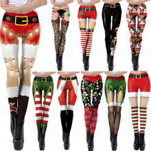 Load image into Gallery viewer, Christmas Leggings Women Sexy High Waist Skinny Leggins Fitness