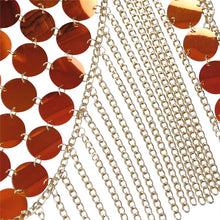 Load image into Gallery viewer, Circle Sequins Backless Camis For Lady Shiny Hollow Out Metal Chain