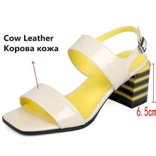 Load image into Gallery viewer, Classic Design Women Sandals Summer Mixed Colors Genuine Leather - Sophornlilly