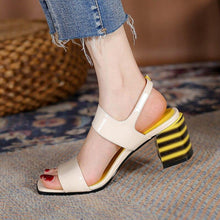 Load image into Gallery viewer, Classic Design Women Sandals Summer Mixed Colors Genuine Leather - Sophornlilly