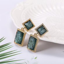 Load image into Gallery viewer, Classic Square earrings female character temperament resin stud