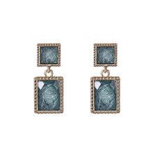 Load image into Gallery viewer, Classic Square earrings female character temperament resin stud