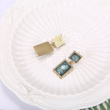 Load image into Gallery viewer, Classic Square earrings female character temperament resin stud