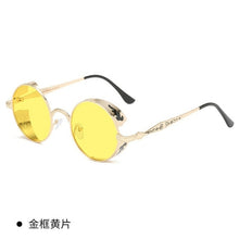 Load image into Gallery viewer, Classic Steampunk Sunglasses Gothic Men And Women Retro Round Glasses