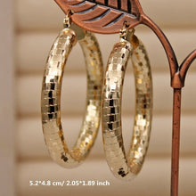 Load image into Gallery viewer, Classic Trendy Eardrop Round Gold Earring Hoop Earrings