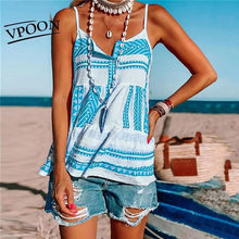 Load image into Gallery viewer, Clothing Summer Women Color Printing Chiffon Beach Striped - Sophornlilly