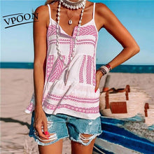 Load image into Gallery viewer, Clothing Summer Women Color Printing Chiffon Beach Striped - Sophornlilly