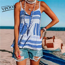 Load image into Gallery viewer, Clothing Summer Women Color Printing Chiffon Beach Striped - Sophornlilly
