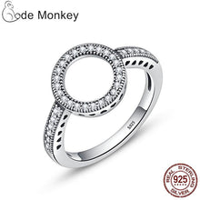 Load image into Gallery viewer, 100% 925 Sterling Silver Rings Clear CZ Circle - Sophornlilly