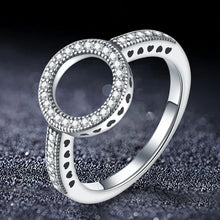 Load image into Gallery viewer, 100% 925 Sterling Silver Rings Clear CZ Circle - Sophornlilly