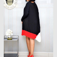 Load image into Gallery viewer, Color Block Patchwork Pleated Summer Dress Women African Irregular - Sophornlilly