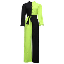 Load image into Gallery viewer, Color Block Splicing Rompers Womens Jumpsuit Elegnant Long Sleeve - Sophornlilly