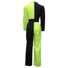 Load image into Gallery viewer, Color Block Splicing Rompers Womens Jumpsuit Elegnant Long Sleeve - Sophornlilly