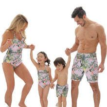 Load image into Gallery viewer, Colorful Flower Family Matching Children Swimsuits Summer Beach