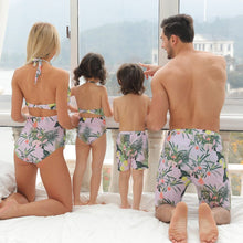 Load image into Gallery viewer, Colorful Flower Family Matching Children Swimsuits Summer Beach