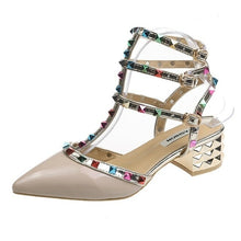 Load image into Gallery viewer, Colorful Rivet Office Women Sandals Casual Fashion High Heels Ladies - Sophornlilly