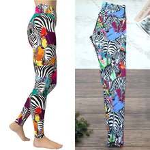 Load image into Gallery viewer, Colorful Zebra Printed Leggings Women Fitness Gym Sport Pants Girls