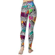 Load image into Gallery viewer, Colorful Zebra Printed Leggings Women Fitness Gym Sport Pants Girls