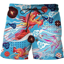 Load image into Gallery viewer, Colorful animal print beach board shorts funny 3D printed mens casual