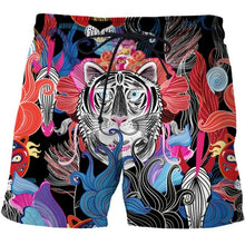 Load image into Gallery viewer, Colorful animal print beach board shorts funny 3D printed mens casual