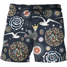 Load image into Gallery viewer, Colorful animal print beach board shorts funny 3D printed mens casual