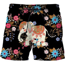 Load image into Gallery viewer, Colorful animal print beach board shorts funny 3D printed mens casual