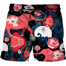 Load image into Gallery viewer, Colorful animal print beach board shorts funny 3D printed mens casual