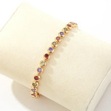 Load image into Gallery viewer, Colorful zircon bracelet Cubic Zircon Bracelets For Women Rose Gold - Sophornlilly