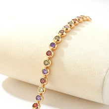 Load image into Gallery viewer, Colorful zircon bracelet Cubic Zircon Bracelets For Women Rose Gold - Sophornlilly