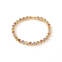 Load image into Gallery viewer, Colorful zircon bracelet Cubic Zircon Bracelets For Women Rose Gold - Sophornlilly
