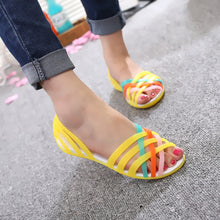 Load image into Gallery viewer, Flat Jelly Sandals