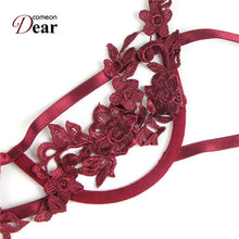 Load image into Gallery viewer, Comeondear Lace Bra Set Straps Women Hollow Out Sexy Costumes XL Black