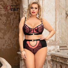 Load image into Gallery viewer, Sexy Lingerie 2Pcs Pink High Waist Push Up Underwear For