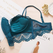 Load image into Gallery viewer, Comfortable Gathering Sexy Underwear Suit push up bra Ring free lace