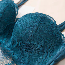 Load image into Gallery viewer, Comfortable Gathering Sexy Underwear Suit push up bra Ring free lace