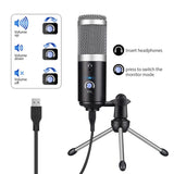 Condenser Microphone Usb Computer Microphone For Youtube Podcast