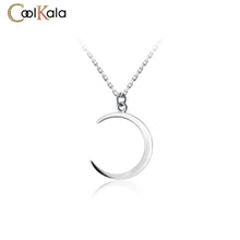 Load image into Gallery viewer, Silver Simple Lady Style Crescent Bay Necklace Hipster Gift