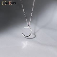 Load image into Gallery viewer, Silver Simple Lady Style Crescent Bay Necklace Hipster Gift