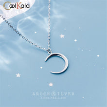 Load image into Gallery viewer, Silver Simple Lady Style Crescent Bay Necklace Hipster Gift