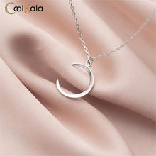 Load image into Gallery viewer, Silver Simple Lady Style Crescent Bay Necklace Hipster Gift