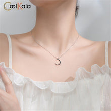 Load image into Gallery viewer, Silver Simple Lady Style Crescent Bay Necklace Hipster Gift