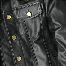 Load image into Gallery viewer, Cowboy Genuine Leather Jacket Cowhide Motorcycle Jacket Men Coat Short